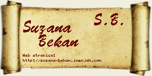 Suzana Bekan vizit kartica
